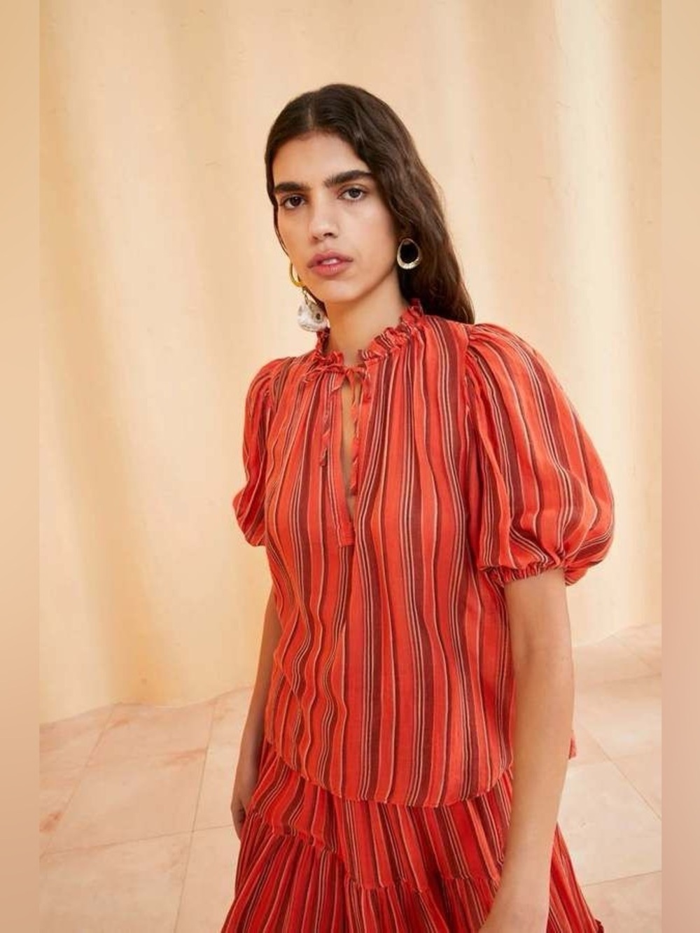 Ulla Johnson Oona Top in red size 8
